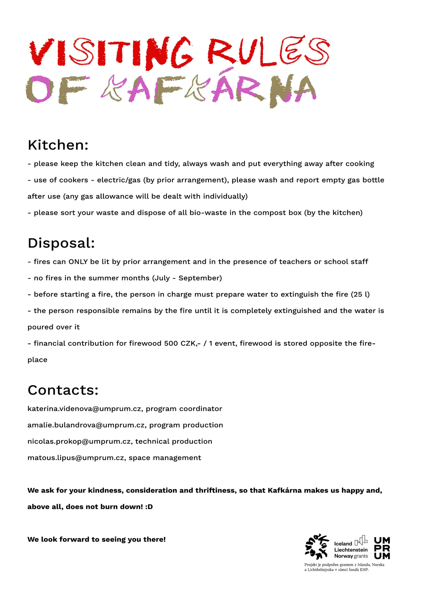 Visiting rules (2/2)